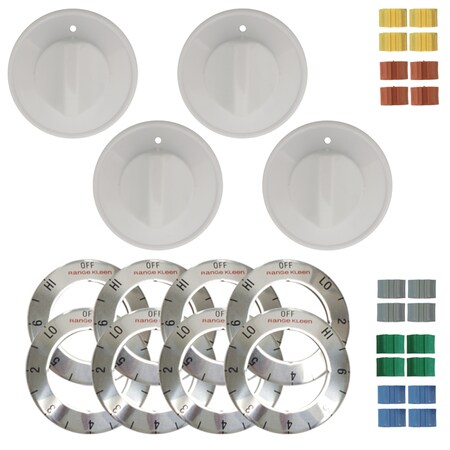 Range Kleen Knob Kit Electrc Wht 4Pk 8134